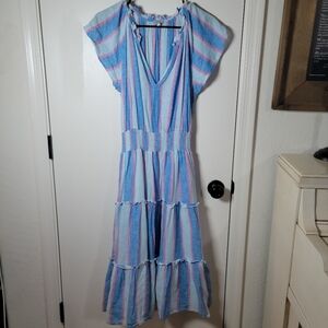 Rails Amellia Linen Blend Midi Striped Dress | Rails Dress | Spring Dress Small
